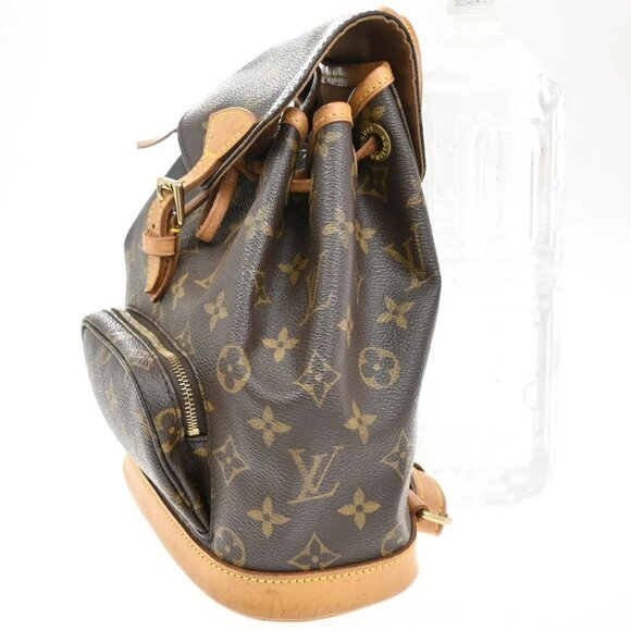 LOUIS VUITTON Mini Montsouris Backpack Bag Monogram Leather Brown - Picture 2 of 15